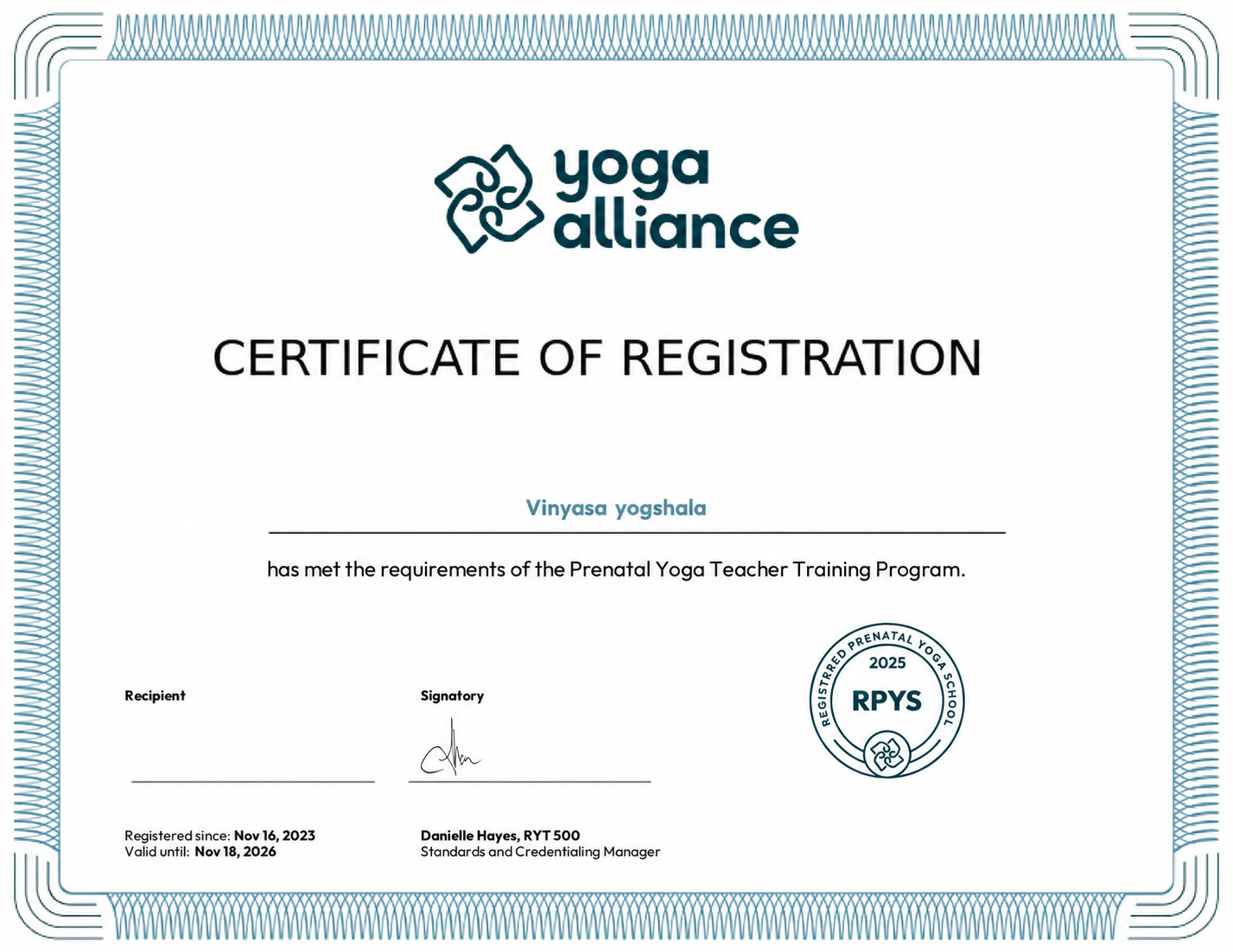 certificate